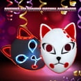 thumbnail image 3 of Máscara de zorro luminosa Facial completa Anime japonés Decoración Cosplay Máscaras Accesorios de disfraces Wdftyju Para estrenar, 3 of 8