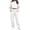White, variant on Zynoxe Sweat Suits for Womens 2 Piece with Pockets Relaxed Long Sleeve Hooded Sweatshirt & Elastic Waist Wide Leg Pants Suit Casual Loose Solid Color Lounge Sets Lightweight Track Suits S