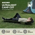 thumbnail image 2 of Ultralight Folding Tent Camping Cot Bed, Portable Compact for Outdoor Travel, Base Camp, Hiking, Mountaineering, Lightweight Backpacking (Army Green), 2 of 7