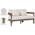thumbnail image 2 of Meridina Furniture Newport 65" Cream Water Resistant Fabric Upholstered Outdoor Patio Loveseat, 2 of 9