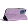 thumbnail image 3 of For Motorola Moto G Play 2024 Wallet Premium PU Vegan Leather ID Card Money Holder with Magnetic Closure - Purple, 3 of 4