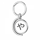 thumbnail image 1 of Carácter katakana japonés. Rotating keychain Metal Keyring Holder, 1 of 2