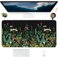 thumbnail image 2 of Extended Gaming Mouse Pad (35.5x16 in), Stable Rubber Base Large Mouse pad with Stitched Edges, Keyboard Mouse Mat Desk Pad for Work, Game, Office, Home \u2013 Weeds, 2 of 6