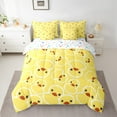 thumbnail image 2 of Castle Fairy Kawaii Duck 7pcs Bedding Comforter Set for Children,Cartoon Animal Queen Bedding Sets Super Cozy,Yellow White Queen Sheet Sets,Breathable Home Decor, 2 of 8