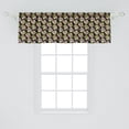 thumbnail image 2 of Ambesonne Tropical Window Valance, Continuous Abstract Pattern with Forest Monstera Leaves and Dots, Curtain Valance for Kitchen Bedroom Decor with Rod Pocket, 54" X 18", Charcoal Grey and White, 2 of 3