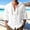 White, variant on Cotton Linen Hooded Shirts for Men Long Sleeve Lightweight Breathable Button Down Cardigan Shirts Jacket