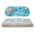 thumbnail image 2 of Pzuqiu Ocean Sea Turtle Golf Cart Seat Cover Set - 2-Piece Stretchable Washable Protector with Beach Shell Design, Universal Fit for EZGO, Club Car & Yamaha, 2 of 9