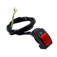 thumbnail image 3 of Interruptor de manillar de motocicleta Botón de encendido y apagado premium para motocicleta scooter Botón rojo, 3 of 8