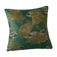 thumbnail image 3 of Ginkgo Hoja Patrón de almohada Capa de almohada de almohada 45cmx45cm decoración del hogar cuadrado fácil de usar decorativo para sala de estar Verde, 3 of 8