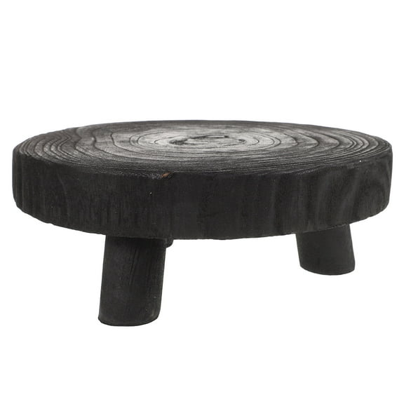 WHAMVOX Modern Decor Indoor Solid Wood Pallet Versatile Tray Round Tray 19.5X19.5X9.5cm