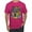 Fuschia, variant on Colorful Majestic Neon Atric Wolf | Dean Russo Art Animal Lover Men's T-Shirt, Neon Pink, 3XL