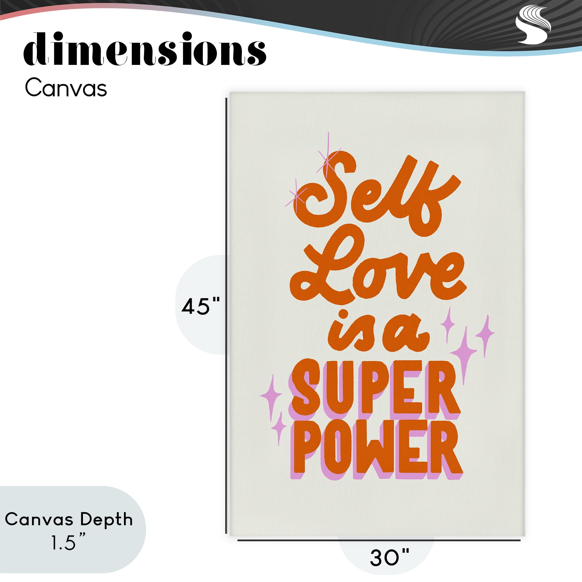 Stupell Industries Self Love Is Superpower Canvas Wall Art, design by Indira Prieto | IndySign