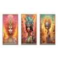 thumbnail image 2 of Designart "Dreamy Pastels Glorious Goddess II" Fashion Woman Framed Wall Art Set Of 3 - Pink Glam Frame Canvas Set For Living Room Decor, 2 of 6