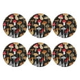 thumbnail image 2 of Disketp Various Mushrooms Funny Coasters,6 Pcs Leather Coasters With Holder, Perfect Housewarming Hostess Gifts,Protect Furniture From Water Marks Scratch And Damage, 2 of 9