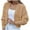 Khaki, variant on CFLVAEK Knit Cardigan Sweaters for Women Trendy Fall Long Sleeve Cropped Shrugs Comfy Open Front Cardigan Sweater Red S