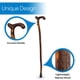 thumbnail image 4 of Bastón de madera RMS - Bastón de madera natural de 91 cm - Bastón artesanal de madera con mango descentrado para hombre o mujer (mango Derby liso), 4 of 5