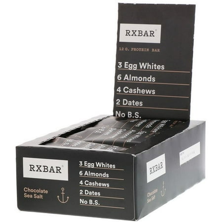 RXBAR Protein Bar Chocolate Sea Salt 12 Bars 1.83 oz (52 g) Each Pack of 2