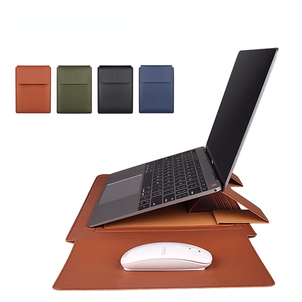 PU Leather Case For Macbook Air Pro 13 14 15 Inch Laptop Sleeve Bag With Stand Notebook Handbag Briefcase With Mouse Pad Walmart