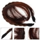 thumbnail image 5 of GOOHOCHY Flequillo postizo natural, banda de pelo sintético, diadema con flequillo postizo, banda trenzada de aspecto natural para mujeres y niñas - Marrón claro, 5 of 7