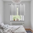 thumbnail image 5 of Gray Striped Kitchen Curtains Small Short 39 Inch Length, Modern Minimalist Vertical Stripes Lines Grommet Top Bedroom Living Room Curtains, Light Filtering Cafe Curtain Drapes 2 Panels Set 55''x39'', 5 of 9