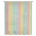 thumbnail image 2 of Colorful Striped Sheer Curtains 84 Inches Long, Farmhouse Vertical Striped Burlap Rustic Light Filering Curtains, Breathable Simi Curtain Privacy Drapes for Living Room Bedroom Window Treatment, 2 of 9