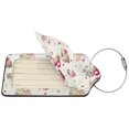 thumbnail image 2 of Honeii Floral Mushroom Print Leather Luggage Tag for Suitcases,ID Tags,Bag Tags for Luggage,Functional Travel Tag-2 PCS, 2 of 5