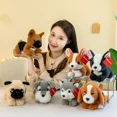 thumbnail image 4 of Peluche de perro de 23 cm para fiesta, divertido Corgi, Bulldog, Husky, bonito y súper suave, regalo de cumpleaños, para enviar a amigos, decoración festiva para niños, 4 of 5
