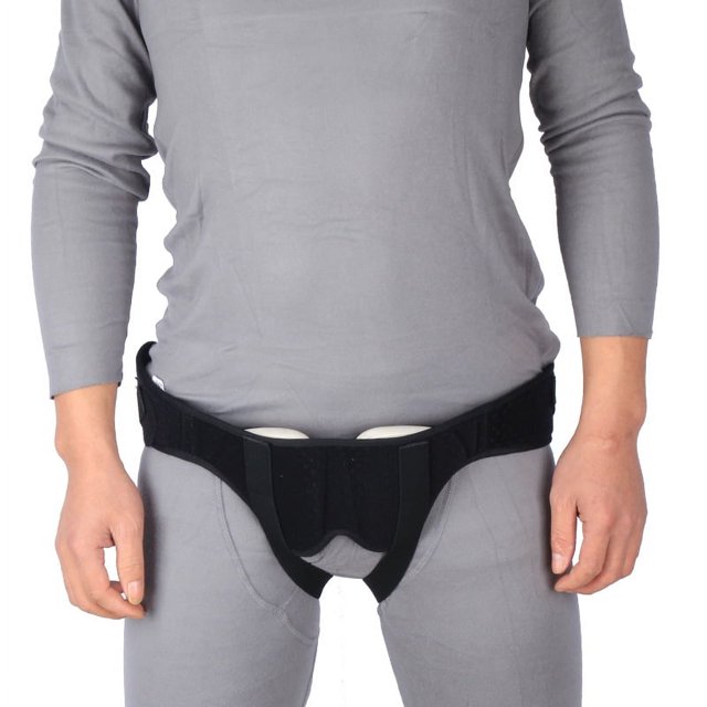 Nuevo y cómodo cinturón para hernia para hombres - Braguero inguinal de diseño mejorado - Abrazadera abdominal con bandas autoadhesivas ajustables (X-Large)