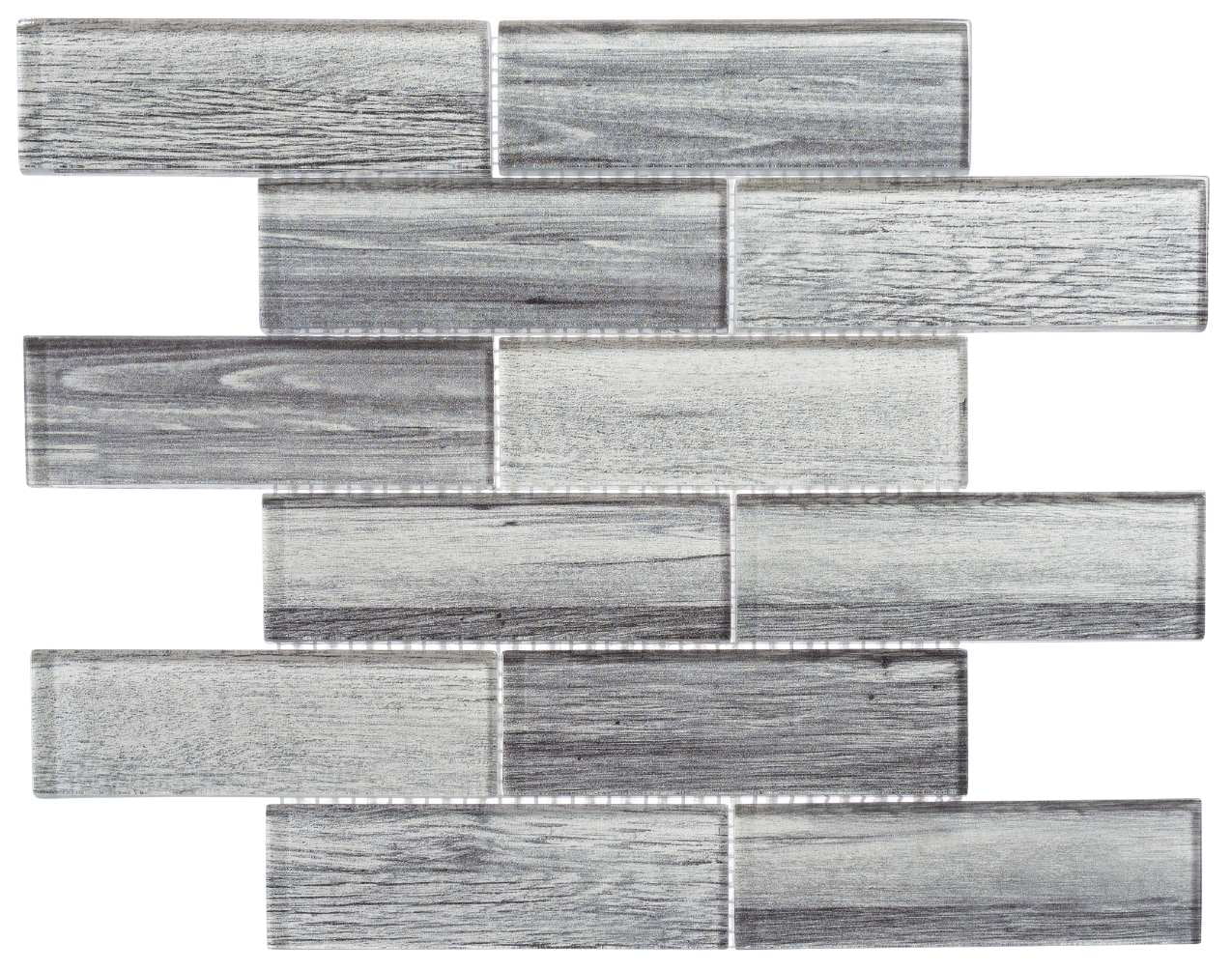 Migdal Smoked Glass Brick Joint Mosaic Tile for Kitchen and Bathroom