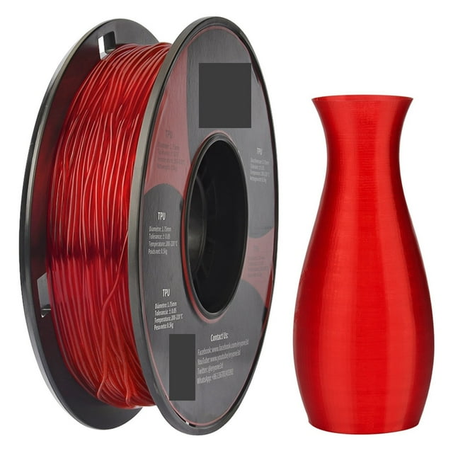 Flexible TPU Filament 1 Spool 0.5kg 1.75mm Softness TPU Filament For 3D Printer ,Easy to Use