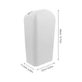 thumbnail image 2 of HONMEET Plastic Bathroom Trash Can with Swing Lid Space Saving Slim Design White Garbage Bin, 2 of 8