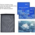 thumbnail image 6 of Elegant Blue Lotus Jigsaw Puzzle 1000 Pieces, Zigsaw with Storage Bag and Reference Picture Easy to Solve Family Game Creative Gift for Friends Parents Grandparents, 6 of 6