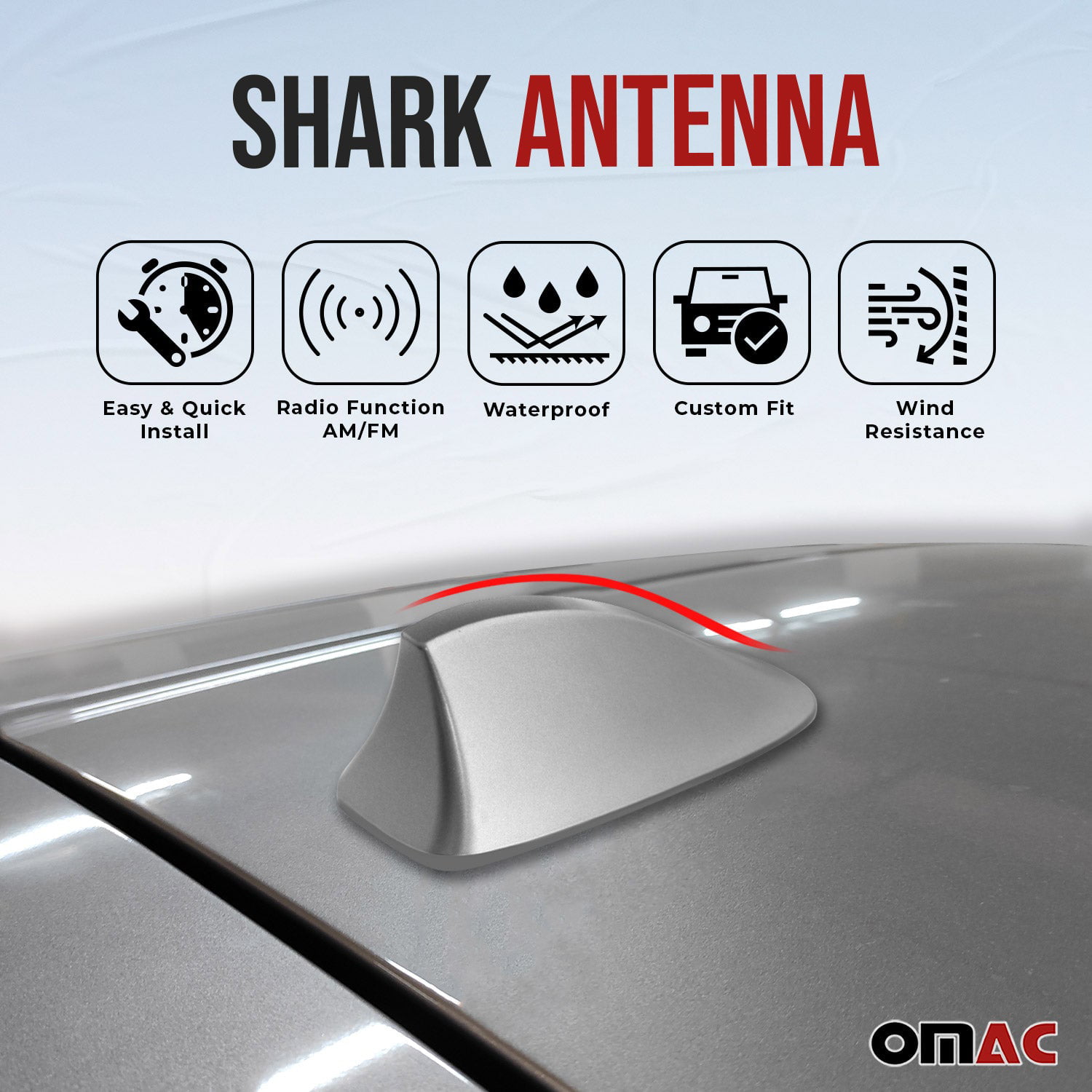 Kaufe Super Car Shark Fin Antenne für Jeep Compass/Kia Rio K2 K3