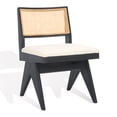 thumbnail image 6 of SAFAVIEH Couture Jaqueline Modern Boucle Solid Dining Side Chair, Beige/Black, 6 of 14