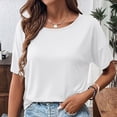 thumbnail image 4 of Hilenly Backless Yoga Tops for Womens Criss Cross Open Back T Shirts Short Sleeve Athletic Shirt Summer Workout Tee, 4 of 6