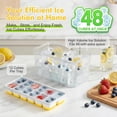 Asoricing Ice Cube Tray with Lid and Bin, 4 Pack Ice Trays for Freezer ...
