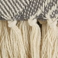 thumbnail image 3 of Basketweave Woven Throw, 50x60" with 3" Fringe, Gray, 1 Piece, 3 of 6