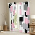 thumbnail image 3 of Castle Fairy Geometric Rectangle Blackout Curtains Set of 2 (52x84 Each) for Teenagers,Abstract Minimalist Window Curtains,Vintage Aesthetic Curtains and Drapes,Microfiber Bedroom Decor, 3 of 6