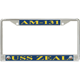 thumbnail image 1 of USS Zeal AM-131 License Plate Frame, 1 of 1