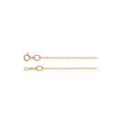 1.00mm Cable Chain Necklace in 14K Rose Gold Vermeil