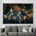 thumbnail image 6 of Trendy Poster, Fractal Pattern Printed, Shimmery Wall Decor, Fractal Pattern, Abstract Canvas, Modern Wall Decor, Gold Artwork, Canvas Wall Decor - 3P-Gold Framed, 6 of 9