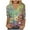 Green, variant on IROINNID Savings Women's Long Sleeve V-Neck Shirts Leisure Printing Loose T-shirt 3/4 Sleeves Blouse V-Neck Tops,Green