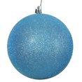thumbnail image 1 of Vickerman 12" Turquoise Glitter Ball Drilled Cap - N593012DG, 1 of 2