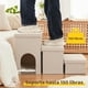 thumbnail image 4 of Escaleras para Perros Plegable, Rampas para Mascotas 3 Capas con Cama y Almacenamiento, 45 cm Alto, 150 lbs máx, Enlace de Cremallera, Ideal para Gatos y Perros Pequeño, Mediano o Grande, 4 of 7