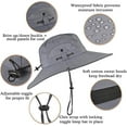 thumbnail image 5 of Outdoor Wide Brim Sun Hat with 2 Solar Fan Sun Bucket Hat for Men Women UPF 50+ Bucket Fishing & Beach Hat with Fan Built in, 5 of 14