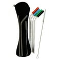 thumbnail image 4 of Reusable Straws – 8 PCS Stainless Steel Straws w/ Silicone Tips & 2 Cleaning Brush Packed in Silicone Pouch FREE Eyeglass Pouch, 4 of 5