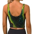 thumbnail image 3 of Lsque Fluorescent Wolf Printed Women'S Sports Bra, Compression, Moisture Wicking, High-Impact Sports Bra For Women,Supportive sports bra-XX-Large, 3 of 9