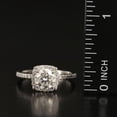 thumbnail image 4 of 1 3/4CT Lab Diamond Cushion Halo Engagement Ring Round Cut 14K Gold, 4 of 4