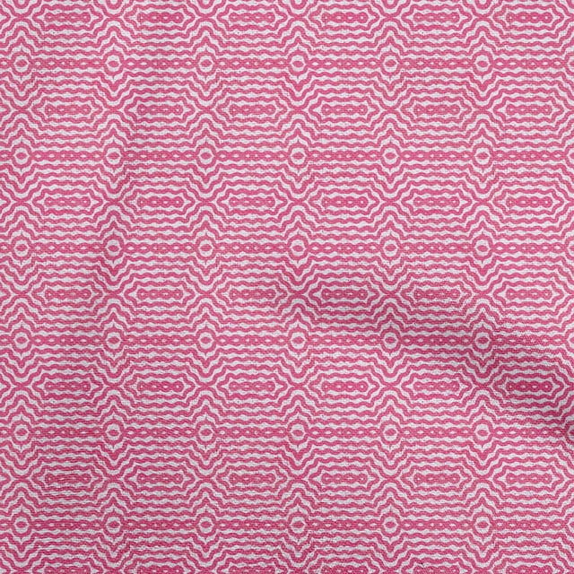 oneOone Cotton Flex Fuschia Pink Fabric Abstract Craft Projects Decor Fabric Printed By The Yard 40 Inch Wide