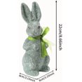 thumbnail image 2 of 2PCS Easter Decoration Sparkling Foam Bunny Figurine with Bow tie 8.6" Glitter Rabbit Tabletop Ornament for Easter Centerpieces Spring Home Office Table Decor, 2 of 7